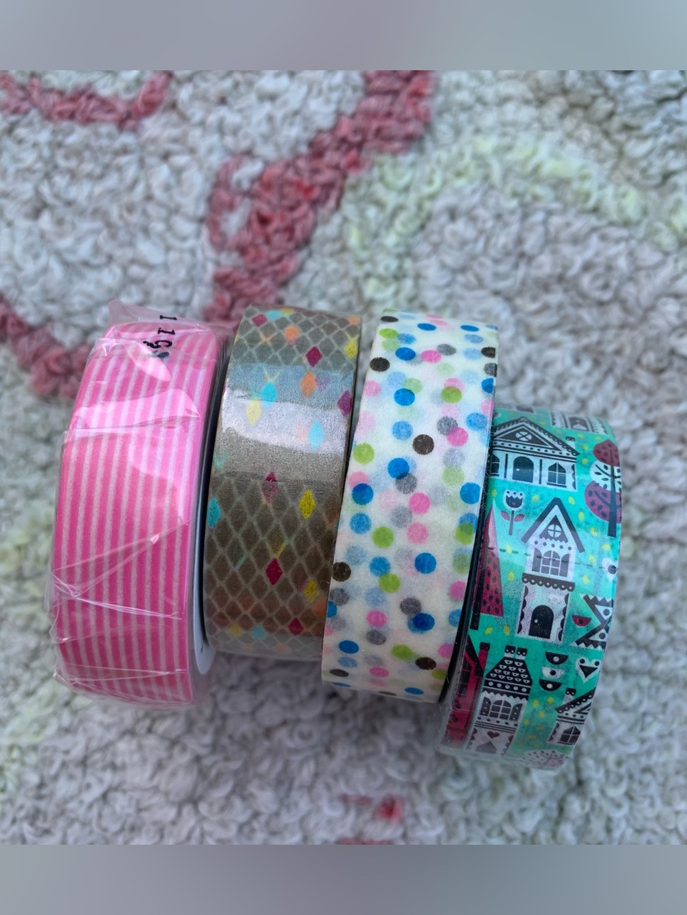 Lot of 4 Washi tape with different designs